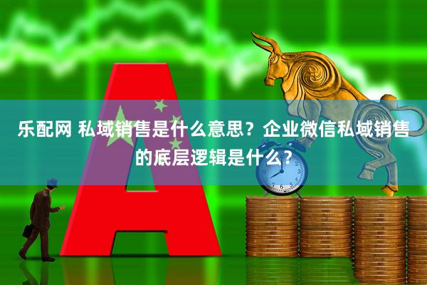乐配网 私域销售是什么意思？企业微信私域销售的底层逻辑是什么？