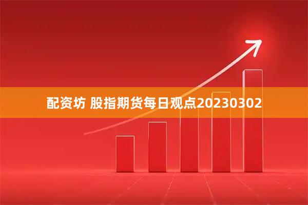 配资坊 股指期货每日观点20230302